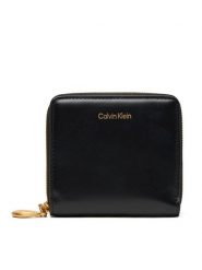 Calvin Klein Portfel Hardware Square Zip Around LV04F1044G Czarny. Czarne portfele Calvin Klein, bez wzorów, ze skóry. Za 179.99 zł.