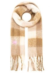 Zwillingsherz Szal "Fringes & Karo" w kolorze beżowo-kremowym - 235 x 40 cm rozmiar: onesize. Brązowe szaliki i kominy Zwillingsherz, bez wzorów, z materiału. Za 91.95 zł.