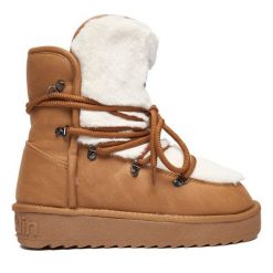 Śniegowce D.Franklin. Brązowe śniegowce D.Franklin, bez wzorów, bez zapięcia. Za 389.99 zł.