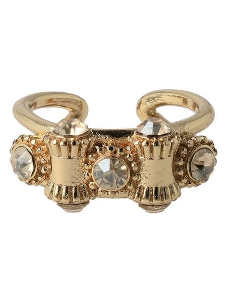 Otazu Pozłacany pierścionek z kryształami Swarovski rozmiar: onesize. Żółte pierścionki Otazu, z kryształem, pozłacane. Za 82.99 zł.