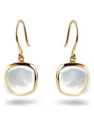 Les Petites Précieuses Pozłacane kolczyki z masą perłową rozmiar: onesize. Białe kolczyki Les Petites Précieuses, z perłą, pozłacane. Za 122.67 zł.