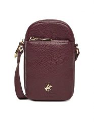 Beverly Hills Polo Club Torebka C-BHPC-L-004-08 Bordowy. Czerwone listonoszki Beverly Hills Polo Club, bez wzorów, z materiału, bez dodatków. Za 99.99 zł.