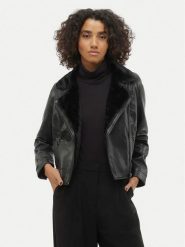 Vero Moda Kurtka z imitacji skóry Hailey 10250405 Czarny Regular Fit. Czarne kurtki Vero Moda, xl, bez wzorów, ze skóry, bez kaptura. Za 219.99 zł.