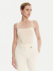 JOOP! Top 30042651 Kremowy Regular Fit. Białe topy Joop!, bez wzorów, z bawełny, bez kołnierzyka, bez ramiączek. Za 109.99 zł.