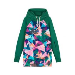 Bluza outdoorowa z kapturem damska DEEP TRIP Follow softshell. Zielone bluzy DEEP TRIP, na zimę, xl, bez wzorów, z softshellu, sportowe, bez ramiączek, z kapturem. Za 499.00 zł.