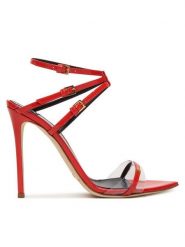 Elisabetta Franchi Sandały SA49L61E2 Czerwony. Czerwone sandały Elisabetta Franchi, bez wzorów, ze skóry, bez obcasa, na szpilce, bez zapięcia. Za 2,639.00 zł.