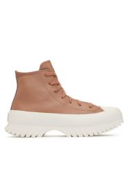 Converse Trampki Chuck Taylor All Star Lugged 2.0 A07129C Beżowy. Brązowe trampki Converse, bez wzorów, ze skóry, retro, bez zapięcia. Za 309.99 zł.