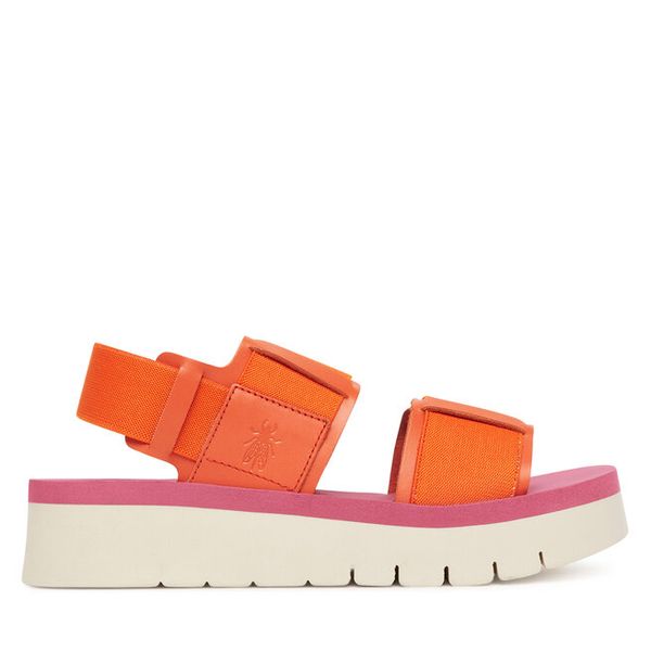 Sandały Fly London. Brązowe sandały Fly London, bez wzorów, bez obcasa, na płaskiej podeszwie, bez zapięcia. Za 429.99 zł.