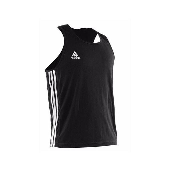 Koszulka treningowa adidas Boxing Top. Czarne topy adidas, bez wzorów, sportowe, bez kołnierzyka, bez ramiączek. Za 135.50 zł.