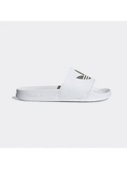 Adidas Klapki "ADILETTE LITE" w kolorze białym rozmiar: 37. Białe klapki adidas, bez wzorów, klasyczne, z otwartym noskiem, bez obcasa, bez zapięcia. Za 137.00 zł.