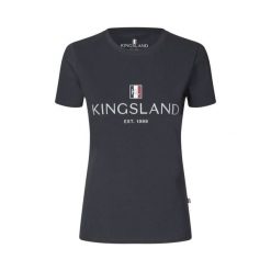 Koszulka damska Kingsland Classic. Niebieskie t-shirty sportowe KINGSLAND, bez wzorów, bez ramiączek. Za 239.50 zł.