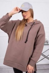 Bluza ocieplana z suwakiem na boku mocca. Bluzy KESI, l, bez wzorów, z bawełny, bez ramiączek, bez kaptura. Za 250.94 zł.