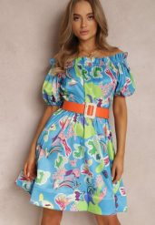 Niebieska Sukienka Satynowa Aikythia. Niebieskie sukienki Renee, m, bez wzorów, z satyny, bez kołnierzyka, bez ramiączek, mini. W wyprzedaży za 183.99 zł.