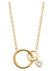 L'Atélier Précieux Pozłacany naszyjnik z elementem ozdobnym - dł. 45 cm rozmiar: onesize. Żółte naszyjniki l'Atelier precieux, z materiału, z cyrkonią, pozłacane. Za 217.99 zł.