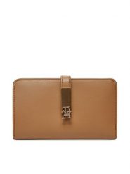 Tommy Hilfiger Mały Portfel Damski Th Heritage Med Wallet AW0AW17262 Brązowy. Brązowe portfele Tommy Hilfiger, bez wzorów, ze skóry. Za 229.99 zł.