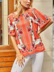 Milan Kiss Bluzka w kolorze pomarańczowym rozmiar: L. Pomarańczowe bluzki Milan Kiss, l, bez wzorów, bez kołnierzyka, bez ramiączek. Za 104.99 zł.