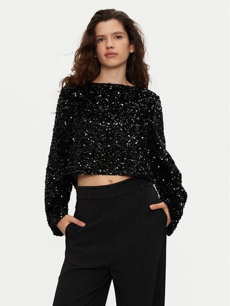 JDY Bluzka Sara 15337655 Czarny Regular Fit. Czarne bluzki JDY, xl, bez wzorów, z syntetyku, bez kołnierzyka, bez ramiączek. Za 139.99 zł.