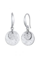 Elli Damskie kolczyki płytka, koło, okrągłe, matowe, eleganckie, bicolor w pozłacanym srebrze próby 925 Sterling Silver Kolczyki 1 ct. Szare kolczyki Elli, pozłacane. Za 293.99 zł.