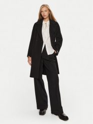 Marella Płaszcz wełniany Marna 2423016011 Czarny Regular Fit. Czarne płaszcze Marella, na zimę, bez wzorów, z wełny, bez kaptura. Za 2,999.00 zł.