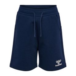 Szorty dla dzieci Hummel Flow. Niebieskie szorty Hummel, bez wzorów, z materiału, sportowe. Za 127.50 zł.