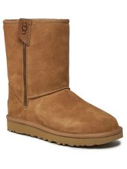 UGG Botki "Classic Short Bailey Zip" w kolorze jasnobrązowym z wełny jagnięcej rozmiar: 36. Brązowe botki UGG, bez wzorów, z materiału, bez obcasa, bez zapięcia. Za 803.07 zł.