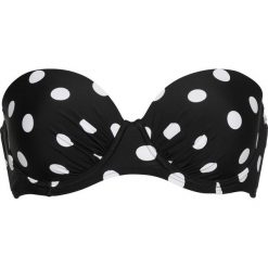 Biustonosz bikini na fiszbinach bonprix czarno-biały w kropki. Bikini marki bonprix. Za 69.99 zł.