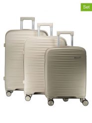 Geographical Norway 3-częściowy zestaw "Sillo" w kolorze beżowym rozmiar: onesize. Brązowe walizki Geographical Norway. Za 404.99 zł.