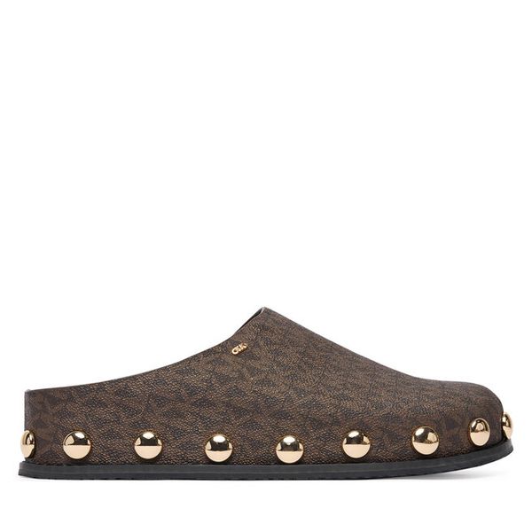 Klapki MICHAEL Michael Kors. Brązowe klapki MICHAEL Michael Kors, bez wzorów, bez obcasa, bez zapięcia. Za 769.99 zł.