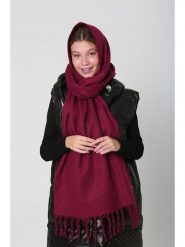 Lucky Bees Szal w kolorze bordowym - 105 x 45 cm rozmiar: onesize. Czerwone szaliki i kominy Lucky Bees, bez wzorów, z materiału. Za 52.99 zł.