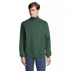 Bluza 1/4 z zamkiem na stójce Sol's Conrad. Zielone bluzy SOL'S, l, bez wzorów, z bawełny, bez ramiączek, bez kaptura. Za 124.45 zł.