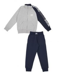 Bluza wytrzymały z pełny zamek błyskawiczny na co dzień. Szare bluzy bez kaptura LEONE 1947 APPAREL, bez wzorów, z dresówki, bez kaptura, na fitness i siłownię. Za 105.21 zł.