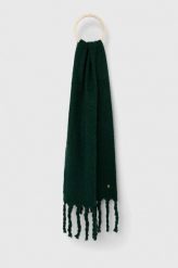 Tommy Hilfiger szalik z domieszką wełny kolor zielony gładki. Zielone szaliki i kominy Tommy Hilfiger, bez wzorów, z wełny. Za 429.99 zł.