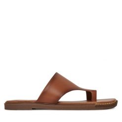 Japonki Lasocki. Brązowe japonki Lasocki, bez wzorów. Za 159.99 zł.