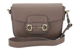 Listonoszka skórzana BARBERINI'S 968-9 c. beżowa. Brązowe shopper bag Barberinis, z aplikacjami, ze skóry, eleganckie, małe, bez dodatków. Za 299.99 zł.