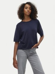 Vero Moda Sweter Silje 10320460 Granatowy Oversize. Niebieskie swetry Vero Moda, xs, bez wzorów, z wiskozy, bez ramiączek. Za 89.99 zł.