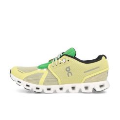 Damskie buty sportowe oddychająca struktura siatkowa CLOUD 5 PUSH. Żółte buty treningowe On Running, bez wzorów, bez zapięcia, trekkingowe. Za 612.00 zł.