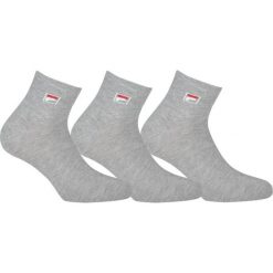 Skarpetki ponad kostę unisex Fila 3 pary. Szare skarpetki Fila, bez wzorów, z bawełny. Za 28.99 zł.