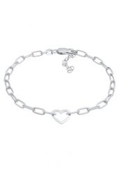 Elli Owalny trend w owalnym łańcuchu damskiego serca w 925 Sterling Silver Gold platerowany Bransoletki 1 ct Damski. Szare bransoletki Elli, srebrne. Za 293.99 zł.