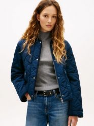 Tommy Hilfiger kurtka pikowana Kobiety Sztuczne włókno niebieski, XL. Niebieskie kurtki Tommy Hilfiger, xl, bez wzorów, ze sztruksu, bez kaptura. Za 549.95 zł.