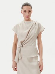Bruuns Bazaar Bluzka Acacia BBW4427 Beżowy Regular Fit. Brązowe bluzki Bruuns Bazaar, bez wzorów, z syntetyku, bez kołnierzyka, bez ramiączek. Za 209.99 zł.