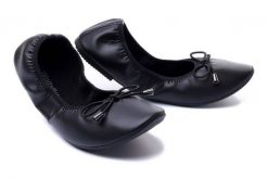 WOJTYŁKO 7B12721CL czarny, baleriny damskie. Czarne baleriny Wojtyłko, bez wzorów, bez obcasa, bez zapięcia. Za 68.99 zł.