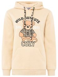 Zwillingsherz Bluza "Wild But Cute" w kolorze beżowym rozmiar: L/XL. Brązowe bluzy Zwillingsherz, l, bez wzorów, z kapturem. Za 214.19 zł.