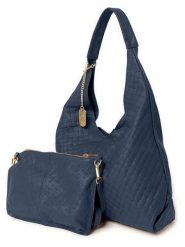 Anna Morellini Skórzany shopper bag "Nicolina" w kolorze granatowym - 41 x 42 x 11 cm rozmiar: onesize. Niebieskie shopper bag Anna Morellini, bez wzorów, z materiału, na ramię, bez dodatków. Za 339.99 zł.