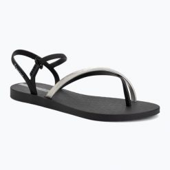 Sandały damskie Ipanema Elegant. Czarne sandały Ipanema, bez wzorów, sportowe, bez obcasa, bez zapięcia. Za 109.99 zł.
