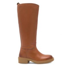 Kozaki Lasocki. Brązowe kozaki Lasocki, bez wzorów, bez obcasa, na płaskiej podeszwie, bez zapięcia. Za 214.99 zł.