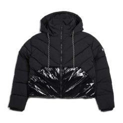 Kurtka MUNICH PUFFER SNOW Czarny. Czarne kurtki munich, bez wzorów, z tkaniny, bez kaptura. Za 395.99 zł.
