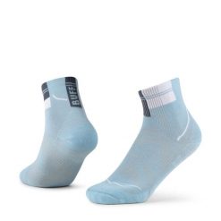 Skarpety do biegania Coolnet Quarter. Niebieskie skarpetki Buff, bez wzorów, z materiału. Za 83.99 zł.