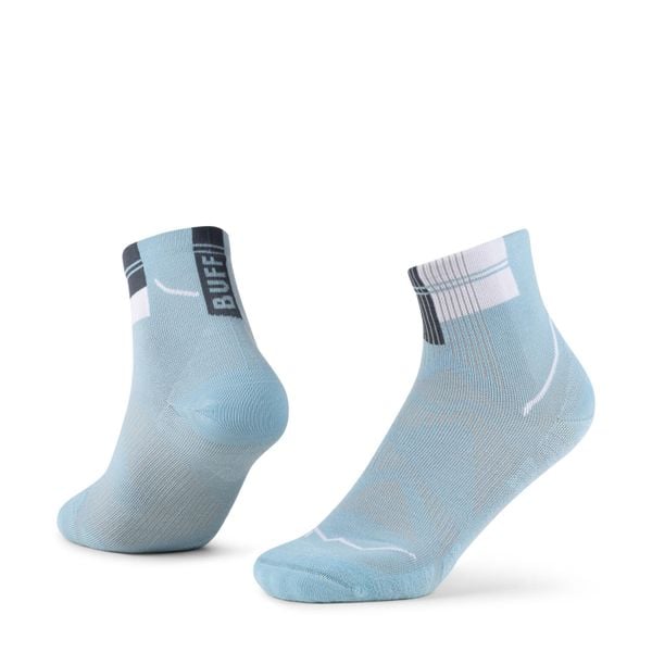 Skarpety do biegania Coolnet Quarter. Niebieskie skarpetki Buff, bez wzorów, z materiału. Za 83.99 zł.