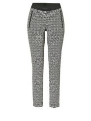 Rosner Spodnie "Jenny" w kolorze biało-czarnym rozmiar: 42. Białe spodnie materiałowe Rosner, bez wzorów, z materiału. Za 173.99 zł.