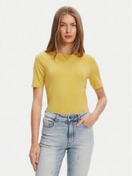 United Colors Of Benetton T-Shirt 3FJHD109K Żółty Slim Fit. Żółte t-shirty United Colors Of Benetton, xl, bez wzorów, z bawełny, bez kołnierzyka, bez ramiączek. Za 59.99 zł.